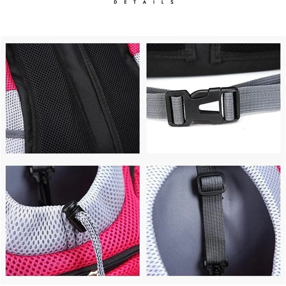Small Dog Front Or Backpack Carrier~Pink~Breathable Nylon~Adjustable Straps